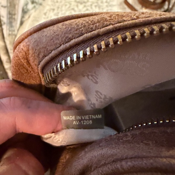 Michael Kors Distressed Ostrich Embossed Leather Satchel - Picture 13 of 13